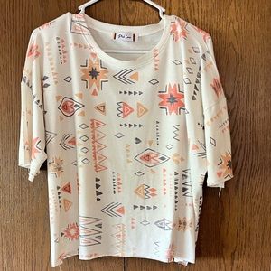 Western Aztec drop shoulder shirt